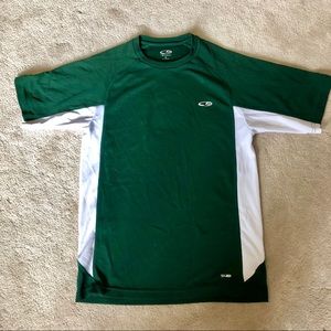 Champion Duo Dri Forest Green & White Tee T-Shirt